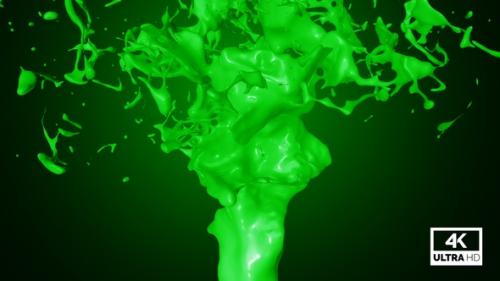 Videohive - Green Paint Jet Stream Splash V7 - 38380583 - 38380583