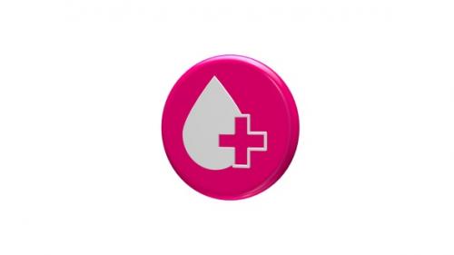 Videohive - 3D Blood Donation Icon Seamless Rotated Pink V5 - 38380587 - 38380587