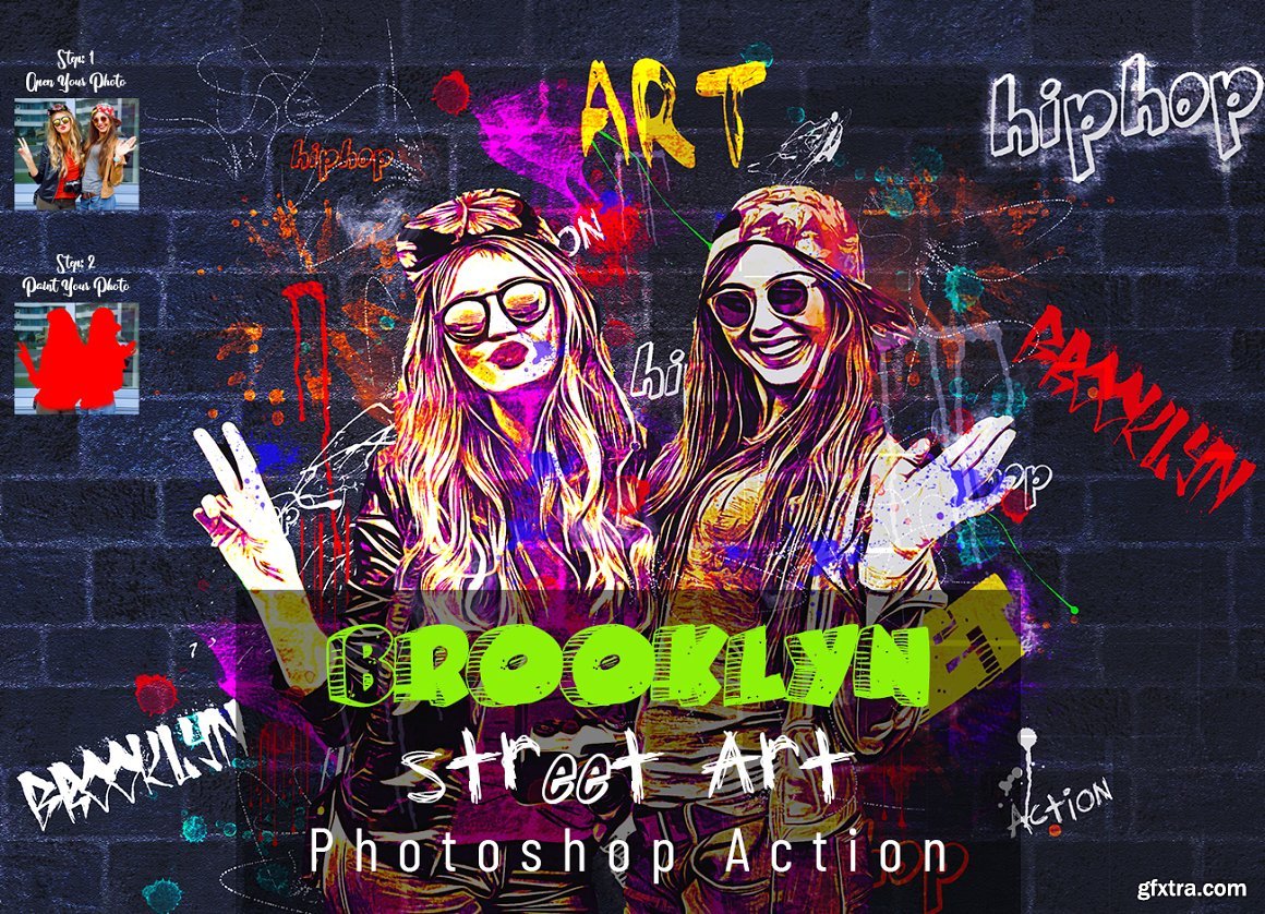 CreativeMarket - Brooklyn Street Art Photoshop Action 7321968 » GFxtra