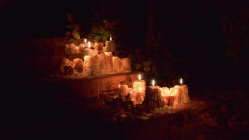 Videohive - Candles Burning in the Dark - 38395013 - 38395013