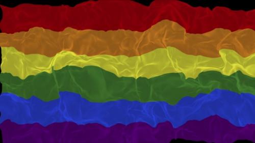 Videohive - flag Color Pride flag turns into smoke. State weakening concept a crisis, alpha channel - 38340031 - 38340031