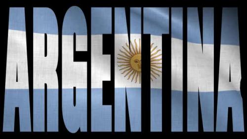 Videohive - Argentina Flag Into Country Name - 38342544 - 38342544