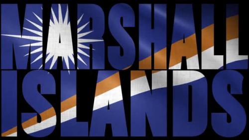 Videohive - Marshall Islands Flag Into Country Name - 38342545 - 38342545