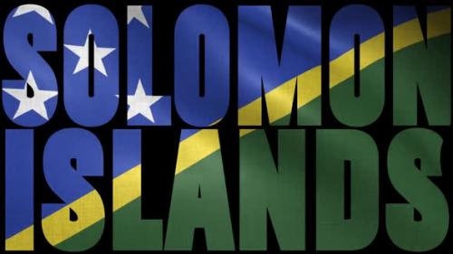 Videohive - Solomon Islands Flag Into Country Name - 38342551 - 38342551