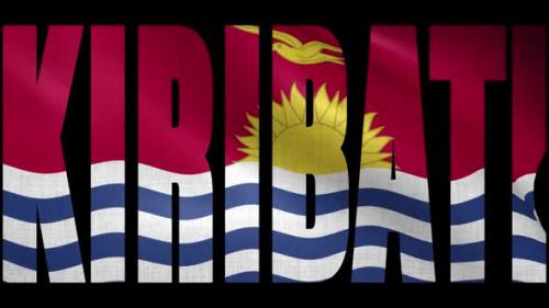 Videohive - Kiribati Flag Into Country Name - 38342599 - 38342599