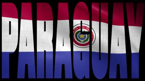 Videohive - Paraguay Flag Into Country Name - 38342601 - 38342601