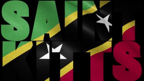 Videohive - Saint Kitts Flag Into Country Name - 38342604 - 38342604