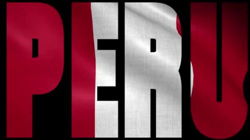 Videohive - Peru Flag Into Country Name - 38342610 - 38342610