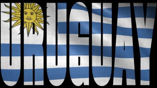 Videohive - Uruguay Flag Into Country Name - 38342612 - 38342612