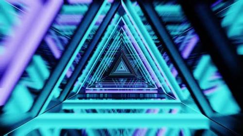 Videohive - Vj Loop For Background Triangle Blue Colored HD - 38342882 - 38342882