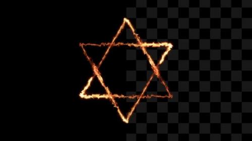 Videohive - Fire Hexagram - 38344214 - 38344214