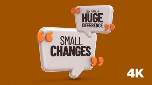 Videohive - Inspirational Quote: small changes make a big difference - 38354354 - 38354354