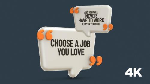 Videohive - Inspirational Quote: choose a job you love and never work a day in your life - 38354355 - 38354355