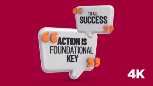 Videohive - Inspirational Quote: Action is foundational key to all success - 38354359 - 38354359