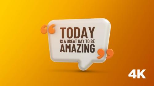 Videohive - Inspirational Quote: Today is a great day to be amazing - 38354364 - 38354364