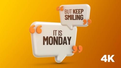 Videohive - Inspirational Quote: It is monday but keep smiling - 38354367 - 38354367