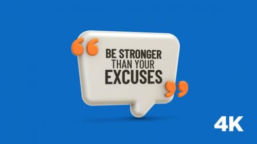 Videohive - Inspirational Quote: Be stronger than your excuses - 38354369 - 38354369