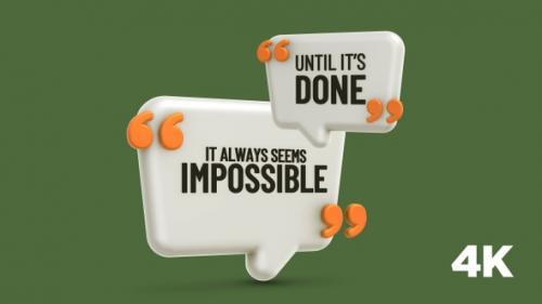 Videohive - Inspirational Quote: it always seems impossible until it's done - 38354379 - 38354379