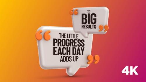 Videohive - Inspirational Quote: A Little Progress Each Day Adds Up To Big Results - 38354385 - 38354385