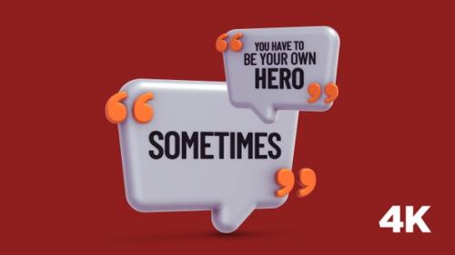 Videohive - Inspirational Quote: Sometimes you have to be your own hero - 38354395 - 38354395