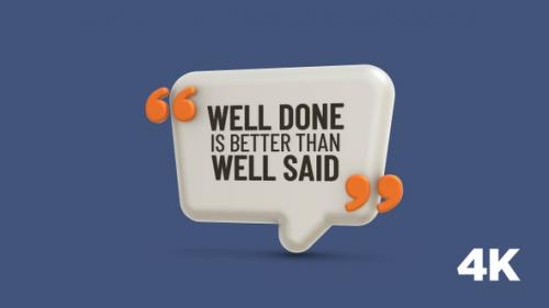 Videohive - Inspirational Quote: well done is better than well said - 38354397 - 38354397