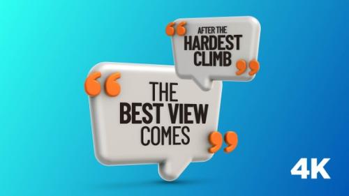 Videohive - Inspirational Quote: the best view comes after the hardest climb - 38354417 - 38354417