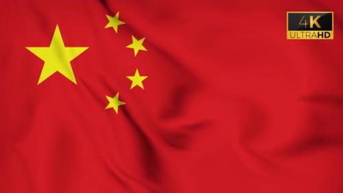 Videohive - Waving China Flag 4K - 38315923 - 38315923