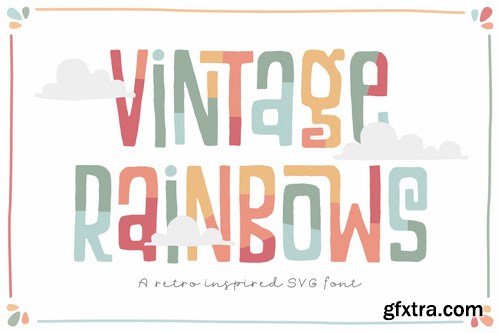 Vintage Rainbows Font