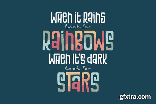 Vintage Rainbows Font