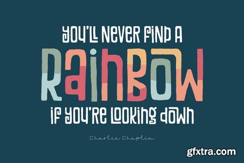 Vintage Rainbows Font