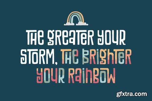 Vintage Rainbows Font