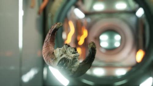 Videohive - Skull of Dead Ram in International Space Station - 38330243 - 38330243