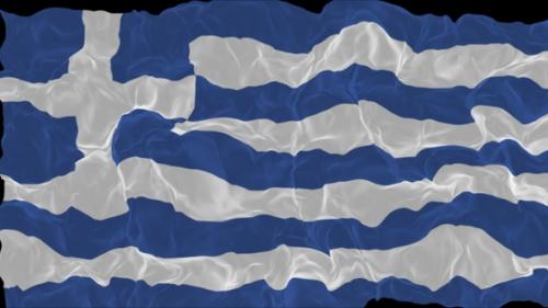 Videohive - flag Greece turns into smoke. State weakening concept, alpha channel. - 38339979 - 38339979