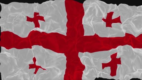 Videohive - flag Georgia turns into smoke. State weakening concept, alpha channel. - 38340007 - 38340007