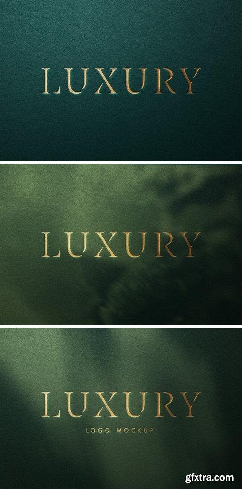 Luxury Debossed Logo Mockup P8N58CG