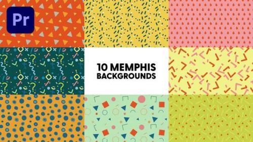 Videohive - Memphis Backgrounds - 38356135 - 38356135