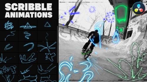 Videohive - Abstract Scribble Animations for Davinci Resolve - 38412891 - 38412891