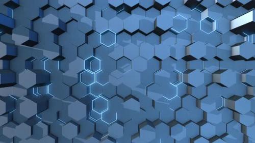 Videohive - Blue Hexagon - 38401471 - 38401471