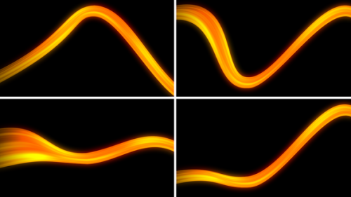 Videohive - Gold Glowing Curved Line Overlays - 38401889 - 38401889