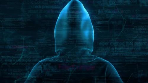 Videohive - Anonymous Hacker In Hoodie 4k - 38409438 - 38409438