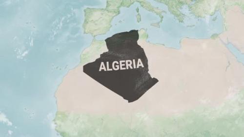 Videohive - Globe Map of Algeria with a label - 38413315 - 38413315