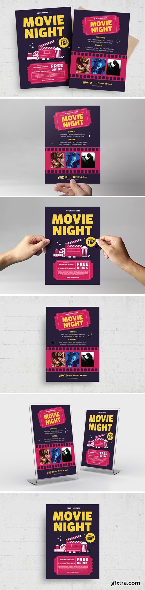 Movie Night Flyer Template 6TZ3P4N