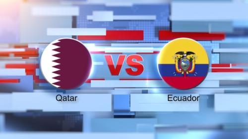 Videohive - Fifa 2022 Qatar Vs Ecuador Transition - 38428246 - 38428246