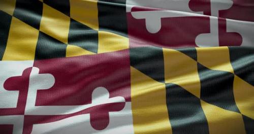 Videohive - Maryland waving flag loop - 38444224 - 38444224