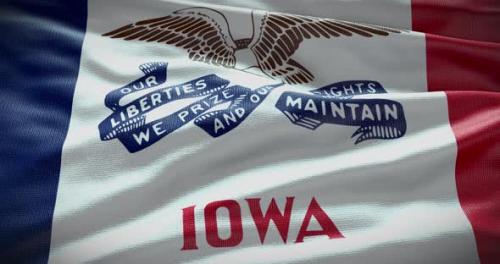 Videohive - Iowa waving flag looped - 38444226 - 38444226