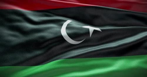 Videohive - Libya waving flag loop 4K - 38450829 - 38450829