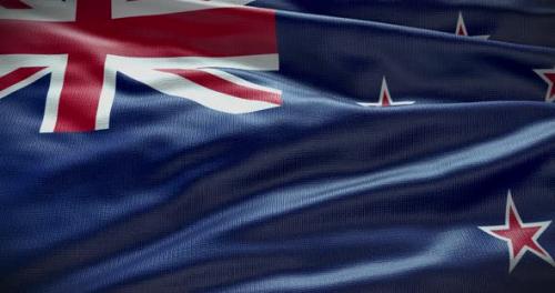 Videohive - New Zealand waving flag loop 4K - 38451566 - 38451566