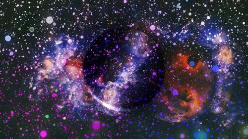 Videohive - Animation Star Space Sky Galaxy Colorful Flowing Globe Rotate Zoom In Background - 38379585 - 38379585