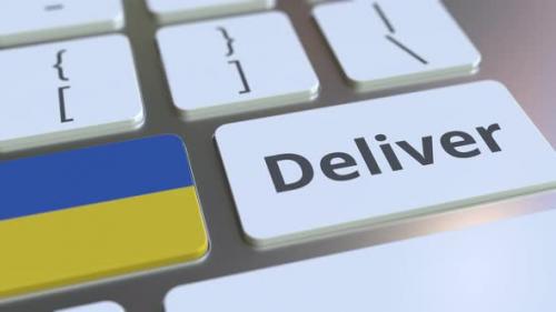 Videohive - Deliver Text and Flag of Ukraine on the Computer Keyboard - 38388346 - 38388346