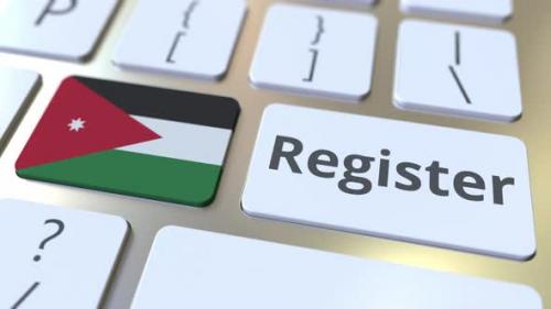 Videohive - Register Text and Flag of Jordan on the Keyboard - 38388359 - 38388359